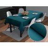 Biante Damaškový obdĺžnikový obrus Atlas Grádl DM-014 Sýto petrolejový - tenké pásiky 3 mm 140x180 cm