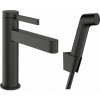 Hansgrohe Finoris - Umývadlová batéria s výpusťou Push-Open a bidetovou spŕškou, EcoSmart, kefovaný - 76210340