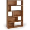 Knižnica CASCADE, 1766 x 1000 x 300 mm, orech