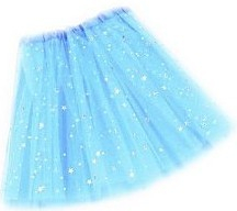 Princeznovská sukňa s LED svetlom Modrá