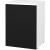 Dreja Nízka kúpeľňová skrinka FLOOR SND 40 - L01 Biela vysoký lesk / M17 Čierna mat / Levé