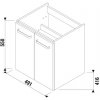 Jika Lyra Plus Viva - Skrinka pod umývadlo 55, 491x550x416 mm, biela H40J3932003001