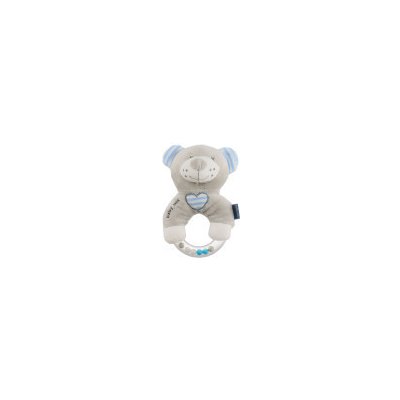 Detská plyšová hrkálka Baby Mix medveď modrý