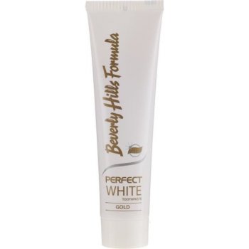 Beverly Hills Formula Perfect White Gold antibakteriálna bieliaca zubná pasta s čiastočkami zlata príchuť Double Mint 100 ml