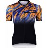 FORCE dres F LIFE LADY kr. rukáv, črn-modro-oranžový Velikost: M