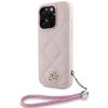 Karl Lagerfeld Case Quilted Initial Logo & Chain Strap for iPhone 16 Pro Max pink (KLHCP16XPSQSKLSMSP)