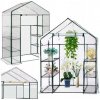 Mini Skleník Balkónový Záhradný 4 Poličky Kovové Fólia PVC 195 x 143 x 73