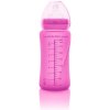 Everyday Baby fľaša sklo s teplotným senzorom 240 ml Pink 7350077262324