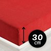 Froté napínacie prestieradlo na vysoký matrac FR-007 Sýto červené 180 x 220 - výška 30 cm
