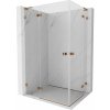 Mexen Lunar, L Duo výklopný sprchový kút 110 x 85 cm, 8mm číre sklo, profil ružové zlato, 834L-110L-085P-60-00