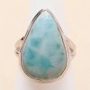 Nefertitis Larimar prsteň striebro Ag 925 LOT438 - 56 mm (US 7,5), 7,8 g