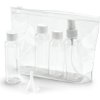 DENIRO. Vzduchotesná kozmetická taška z PVC - Transparentná, 65 ml, 60ml, 80ml