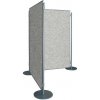 Zostava 2 textilných paravánov 150x100 cm, výška 150 cm šedá