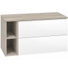 EBS Kuba Sestava skříňky s regálem a deskou 101x46,8 cm, bílá/dub Kronberg 1 set