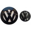 VW JETTA (2006-2011) predný a zadný znak, logo (15,4cm a 10,2cm) - čierna lesklá