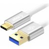 Dátový kábel AlzaPower AluCore USB-C 3.2 Gen 1, 2m strieborný (APW-CBTC0072S)