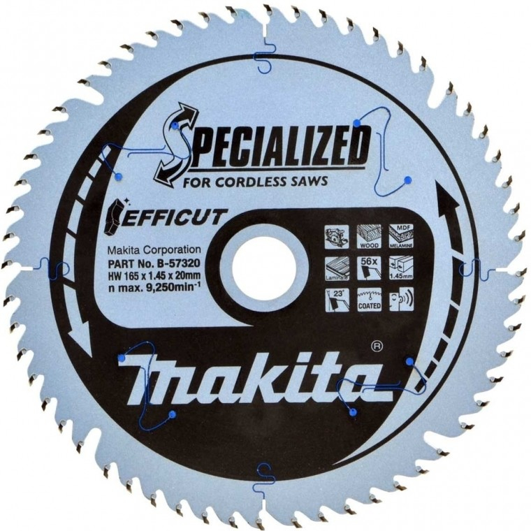 Makita B-57320 pílový kotúč na drevo, MDF, 165mm