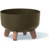 PROSPERPLAST Kvetináč GRACIA LOW ECO WOOD 28,5 cm kávový