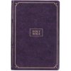 KJV Holy Bible, Giant Print Full-Size Faux Leather Red Letter Edition - Thumb Index & Ribbon Marker, King James Version, Purple Floral
