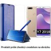 Otváracie Púzdro Luxria Clear View pre Huawei - Modré pre Huawei: Y7 (2018)