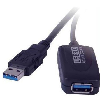 PremiumCord ku3rep5 USB 3.0 repeater a prodlužovací kabel A/M-A/F 5m