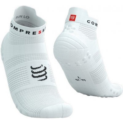 Compressport Ponožky Pro Racing Socks v4.0 Run Low white/black