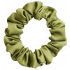 MURU Úzka Saténová Scrunchie gumička - Olivová Matná