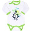 Dojčenské body s dlhým rukávom New Baby Towns zelené