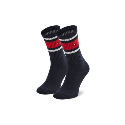 Tommy Hilfiger Súprava 2 párov vysokých ponožiek unisex 394020001 Čierna Materiál - textil 27_30