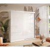 Šatníková skriňa s posuvnými dverami MARBELA Bielý lesk 200 x 215 x 58