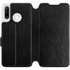 Flipové puzdro na mobil Huawei P30 Lite vo vyhotovení Black & Gray so sivým vnútrom 5903226896660