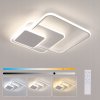 LED stropné svietidlo Riserva biele štvorcové 48W s diaľkovým ovládaním a meniteľnou farbou svetla