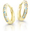 Cutie Jewellery Zlaté detské náušnice krúžky C3342Z-Arctic Blue