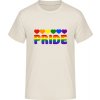 Pánske tričko s Dúhovým dizajnom Pride Prírodná