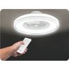 V-TAC 45W stropný ventilátor s LED svetlom s diaľkovým ovl., CCT, 3795lm Farba rámiku: Sivý rám