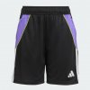ADIDAS Tiro 24 detské tréningové šortky čierno-fialové 128 cm