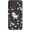 Picasee silikónový čierny obal pre Huawei P30 Lite - Unicorn hviezdne nebo