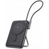 Magnetická powerbanka Choetech B735 10000mAh 20W PD + kábel USB-C (čierny)