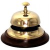 Mosadzný hotelový zvonček na drevenom podstavci - TB27/4