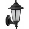 Záhradné nástenné svietidlo Fasádna lampa Dekorácia BEGONYA E27 IP44 čierna