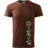 Hory bicykel úsmev - Klasické pánske tričko vyššej gramáže - XS ( Čokoládová )