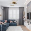 NEDES J3366/G Stropné LED svietidlo s diaľkovým ovládačom 80W, 3000K-6500K, 6200lm, IP20, zlatá