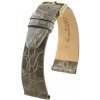Kožený remienok Hirsch Prestige L 02208030-1, sivý, krokodília koža, dĺžka L, Quick Release 19 mm