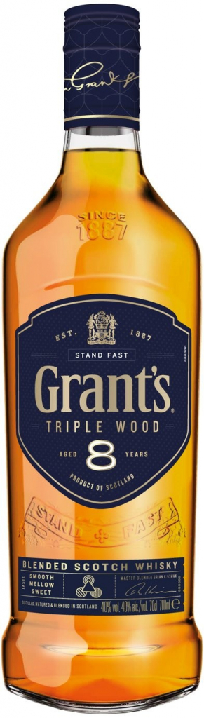 Grant\'s Triple Wood 8y 40% 0,7 l (čistá fľaša)