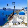 Nástenné sklenené hodiny Santorini 30x30 cm