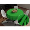 Biante Dekoračný okrúhly obrus Rongo RG-043 Sýto zelený Ø 120 cm