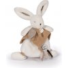 Doudou et Compagnie Paris Doudou Darčeková sada - Plyšový zajačik s muchláčikom 25 cm béžová