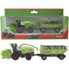 HM Studio Kombajn so zeleným prívesom 1:50