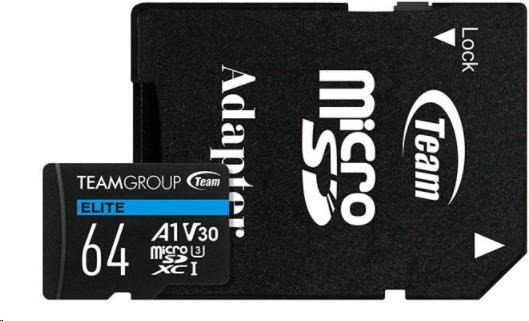 TEAM MicroSDXC UHS-I U3 64GB AUSDX64GIV30A103