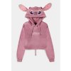 Disney's Lilo & Stitch Lilo & Stitch - Angel Cropped Hoodie Velikost: XS, Barva: Pink